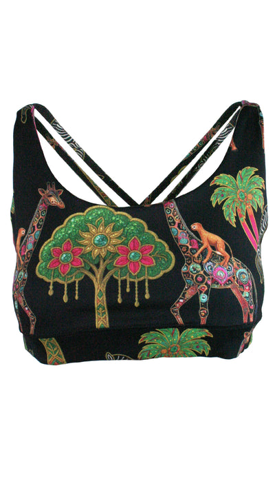 Zambezi Gold Black Free My Heart Sports Bra