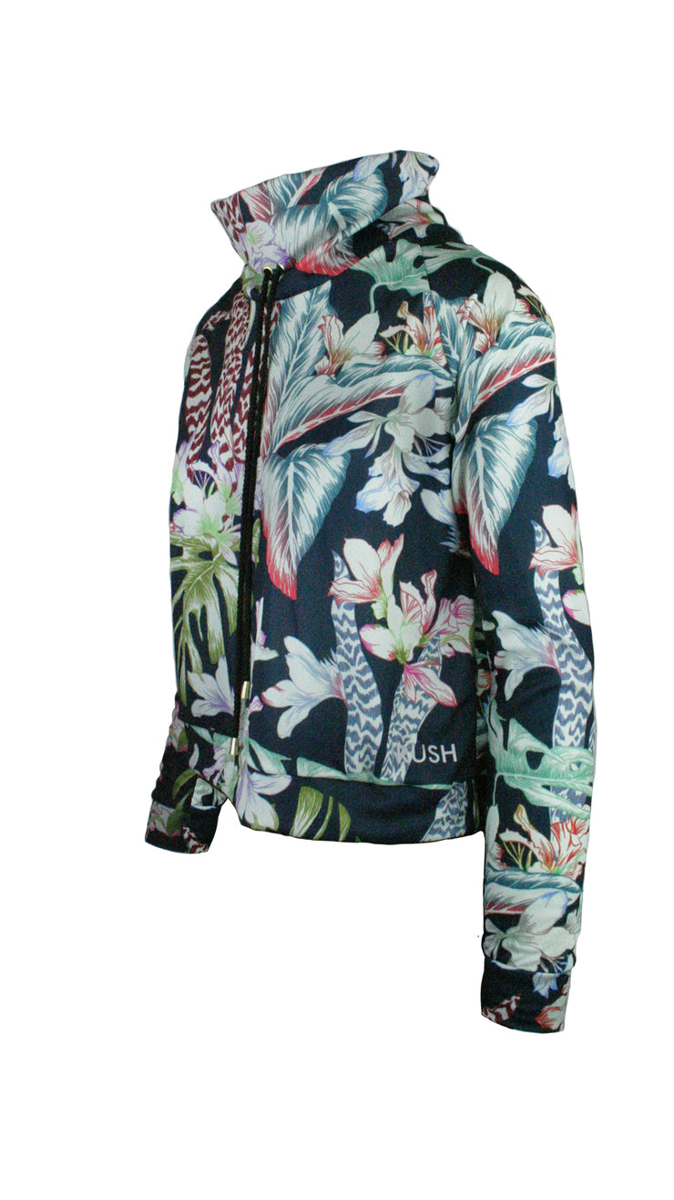 Floral Botanical Mesh Pullover