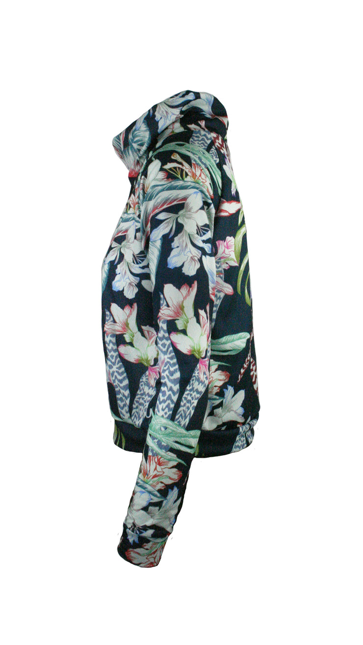 Floral Botanical Mesh Pullover
