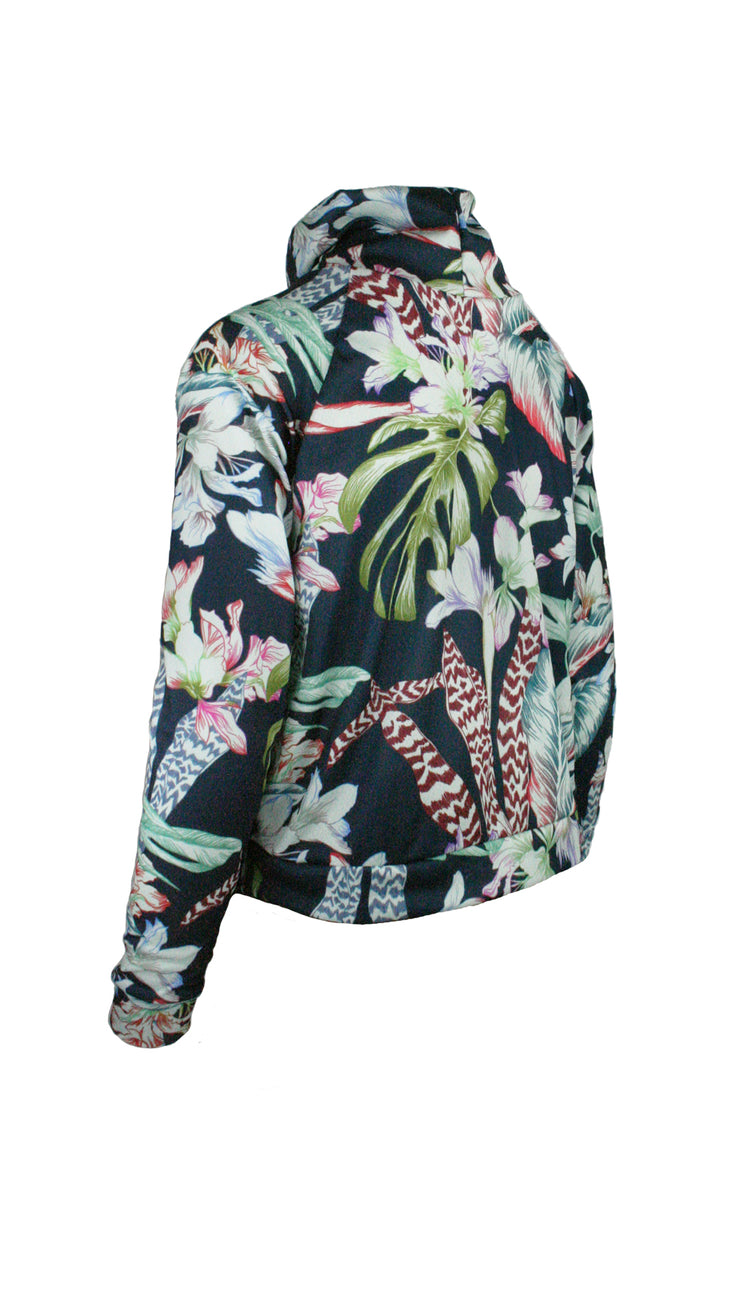 Floral Botanical Mesh Pullover