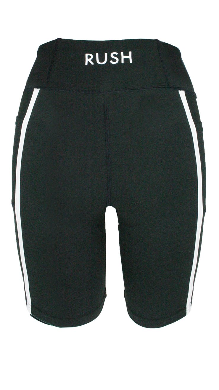 Black Panel Pro High Waist Shorts