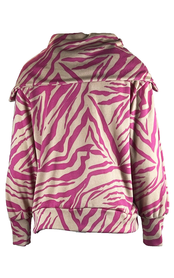 Cerise Zebra Heritage Pullover