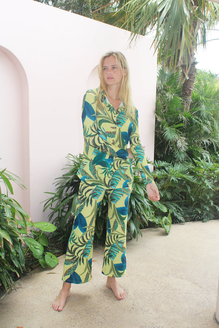 Tropical Splendour Yellow Luxe Pants