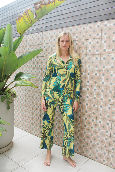 Tropical Splendour Yellow Luxe Pants