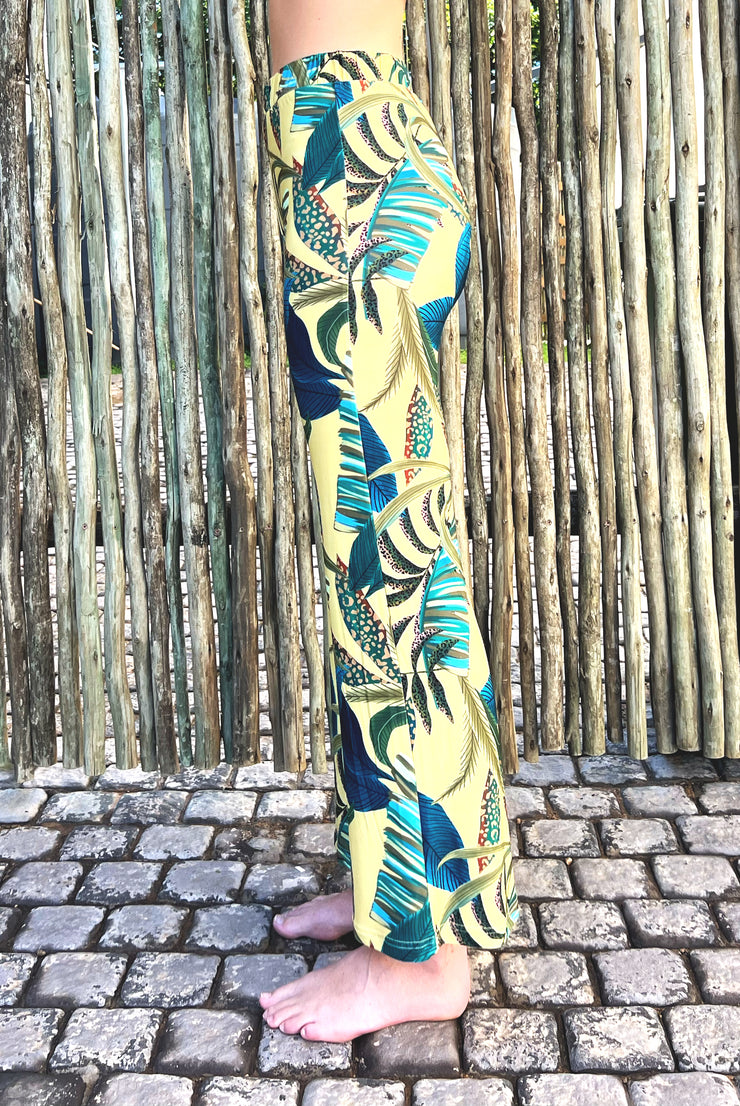 Tropical Splendour Yellow Luxe Pants